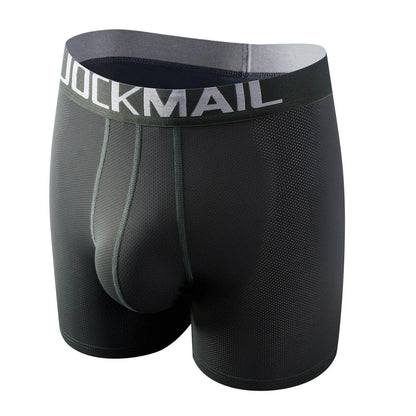 10 Color Jockmail Long Boxers Mesh Bag U Convex Anti-Drift Separation