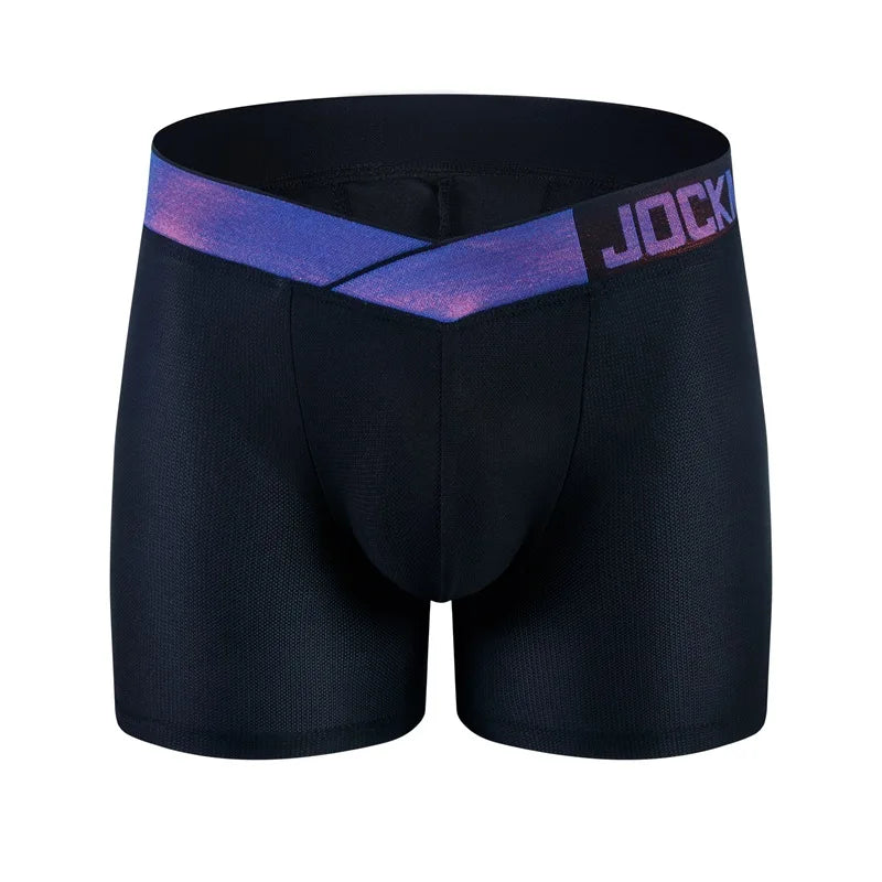 3PC Jockmail Boxers Hombre Long Removable Butt Pad Sports Mesh Breathable Butt Lift Sexy Calzoncillos Hombres Cueca New Product