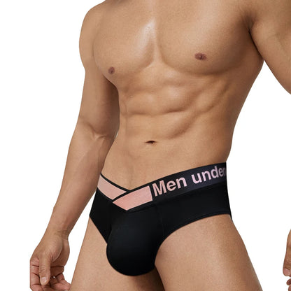 Sexy Male Modal Underwear Men Briefs U Convex Gay Men's Panties Breathable Soft Low Waist Mens Brief