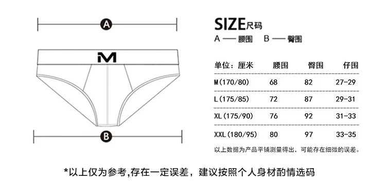 Men's underwear boxer shorts Pure cotton low waist sexy youth comfortable breathable U convex simple white boxer shorts