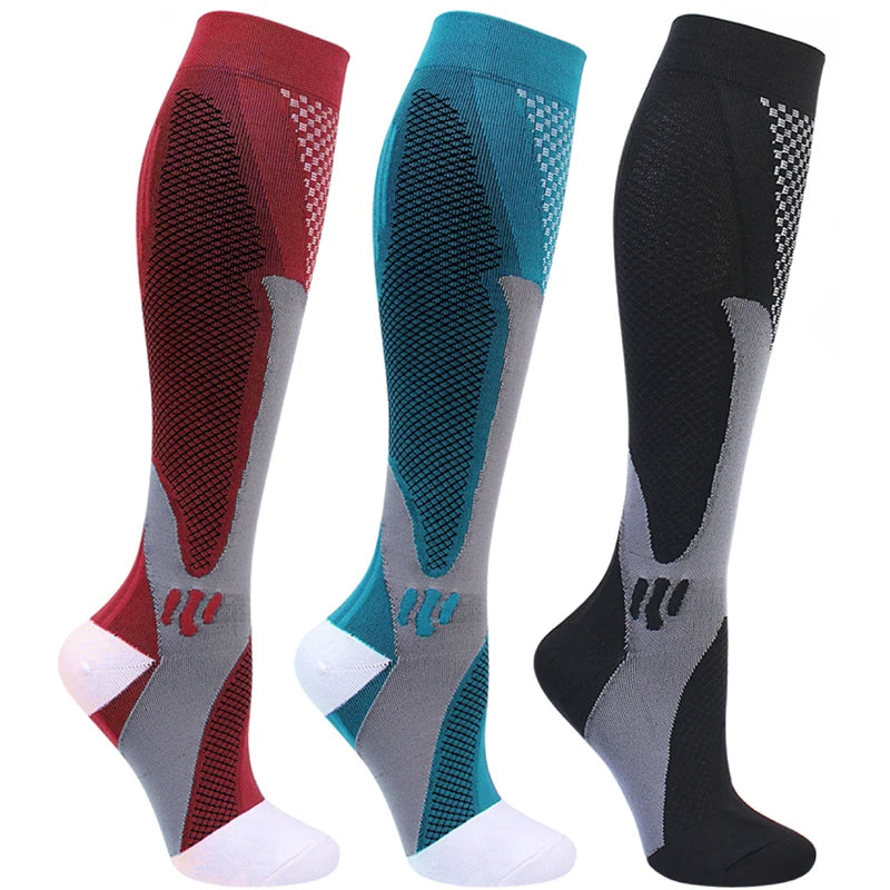 New Compression Socks 20-30mmhg High Stockings Men Women Sports Socks For Marathon Cycling Football Varicose Veins EU35-45 Meias