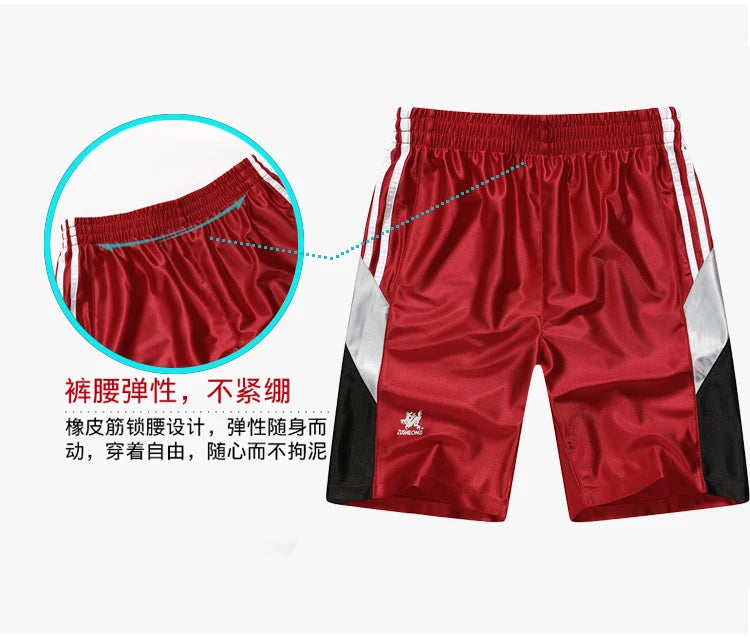 Glossy Pockets Men's Shorts Outdoor Fitness Plus Size Casual Sports Basketball Bottoms