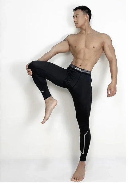 Men Sports Compression Leggings Training