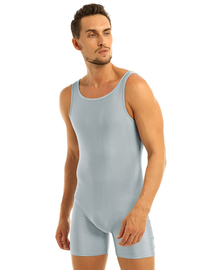 Men's Gymnastics Leotard Swimsuit Sports Body Swim Bodysuit Bodystocking Swimwear Swimming Bathing Suit Unitard Under Clothes