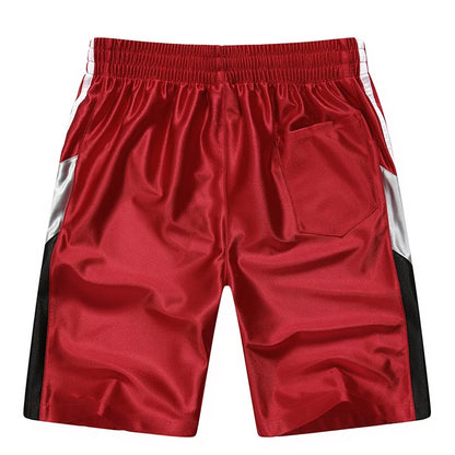 Glossy Pockets Men's Shorts Outdoor Fitness Plus Size Casual Sports Basketball Bottoms