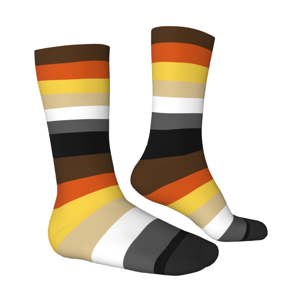 Gay Bear Paw Flag GLBT Mens Crew Socks Unisex Fun LGBT Lesbian Spring Summer Autumn Winter Dress Socks