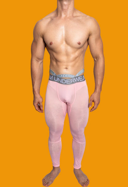 Thermal Clothing For Men Thin Underwear Men's Thermal Pants Ice Silk Sexy Tight Leggings Hot Man Lnner Wear Personality Cueca