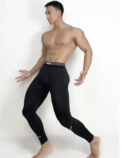 Men Sports Compression Leggings Training