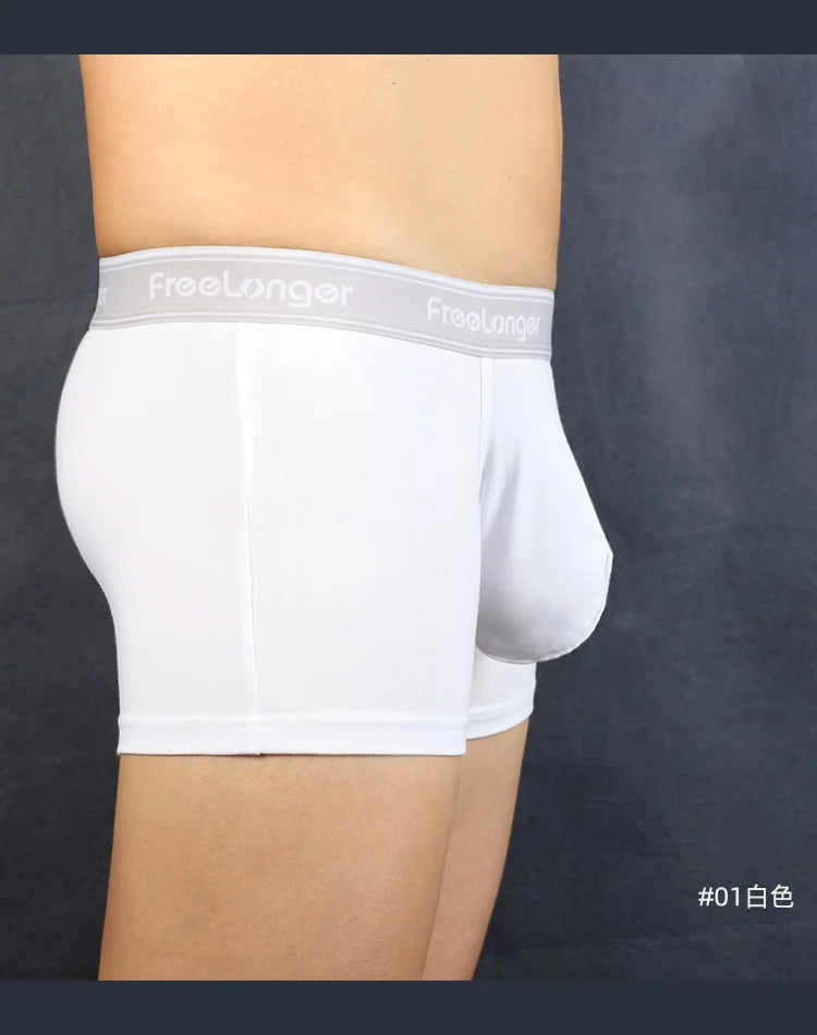 Men Breathable Seamless  U Pouch Boxer Briefs.