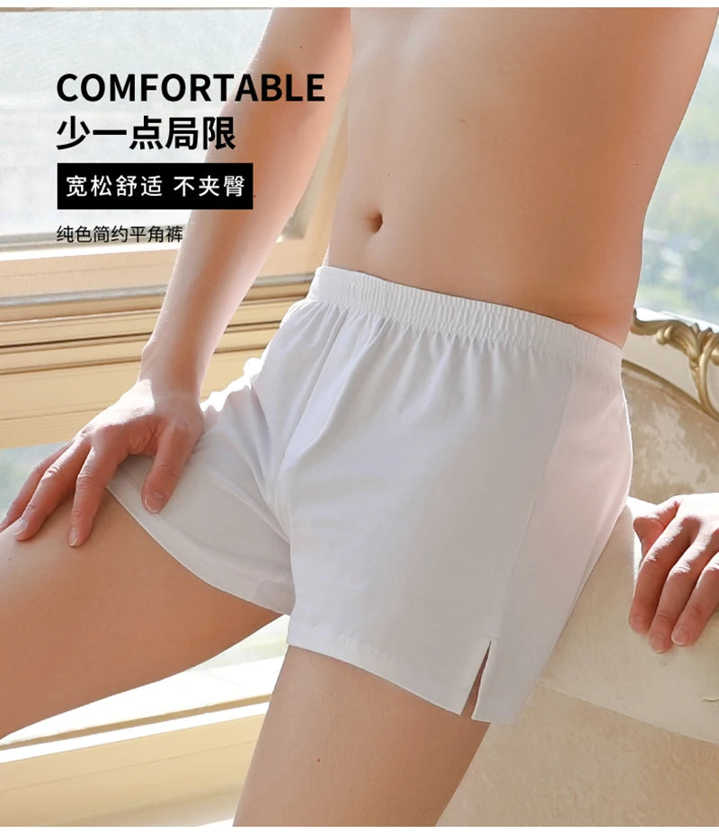 New Arrival Men Underwear Boxers Cotton Soft Breathable Mens Boxer Trunks Home Wear Loose Shorts Male Panties Cueca Calzoncillos