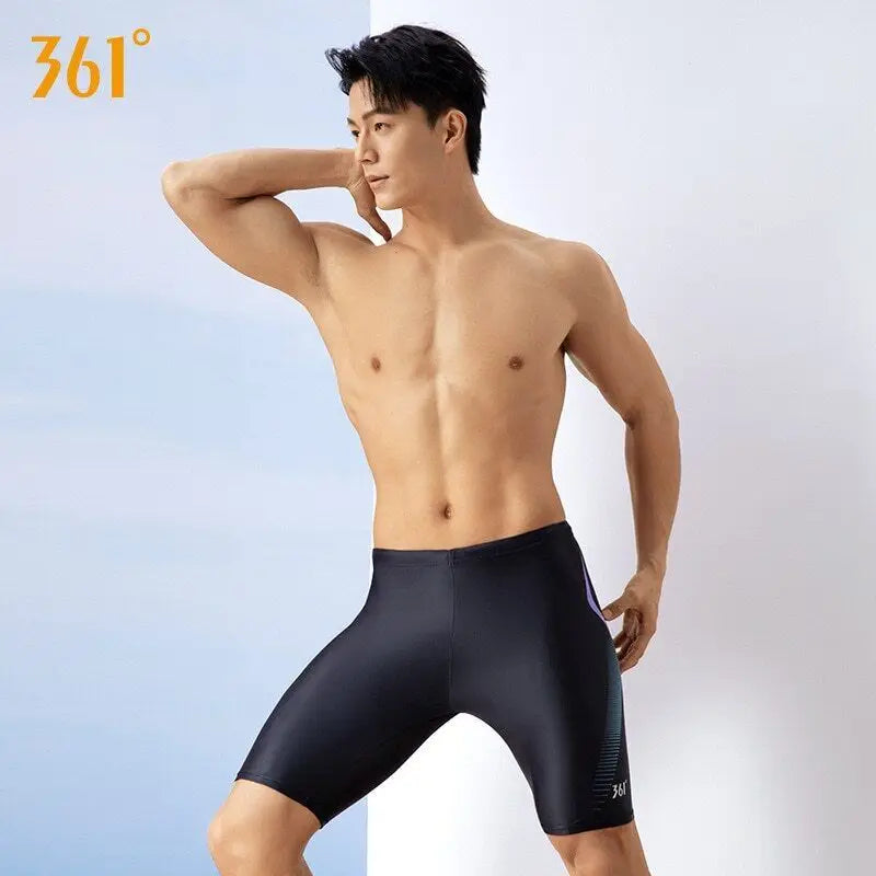 361 Men Swim Shorts Swimming Trunks Plus Size Swim Jammers Tight Quick Dry Pool Swimsuit Competition Training Swimwear for Boys