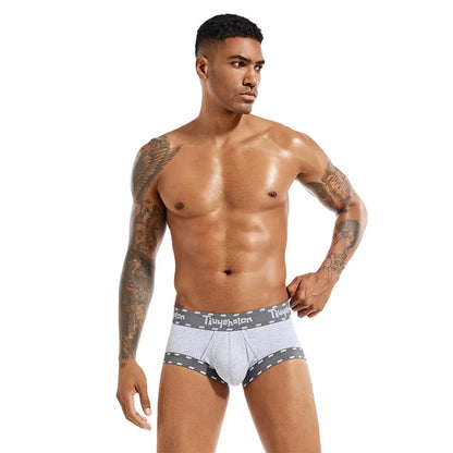 Men's Youth Ribbed Cotton  U Convex Pouch Boxer Briefs