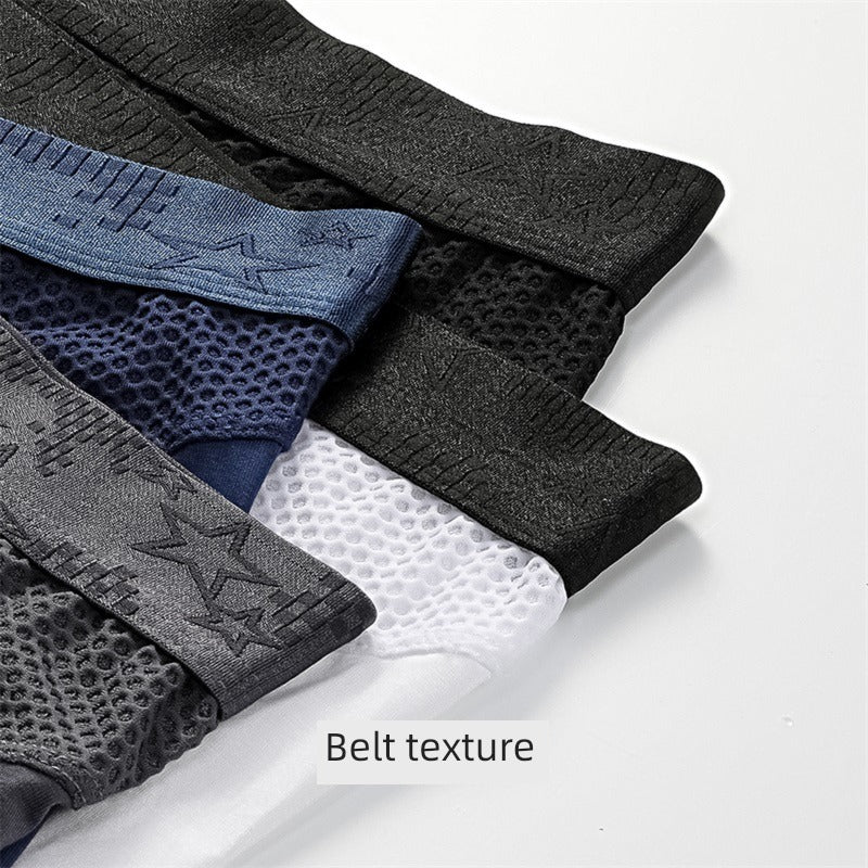 Men's Extra-Long Double-Layer Mesh Breathable Underwear