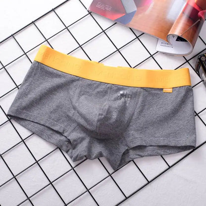 Men's underwear boxer shorts Pure cotton low waist sexy youth comfortable breathable U convex simple white boxer shorts