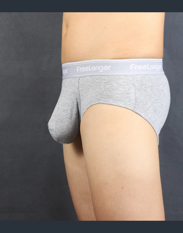 Men Breathable Seamless  U Pouch Boxer Briefs.