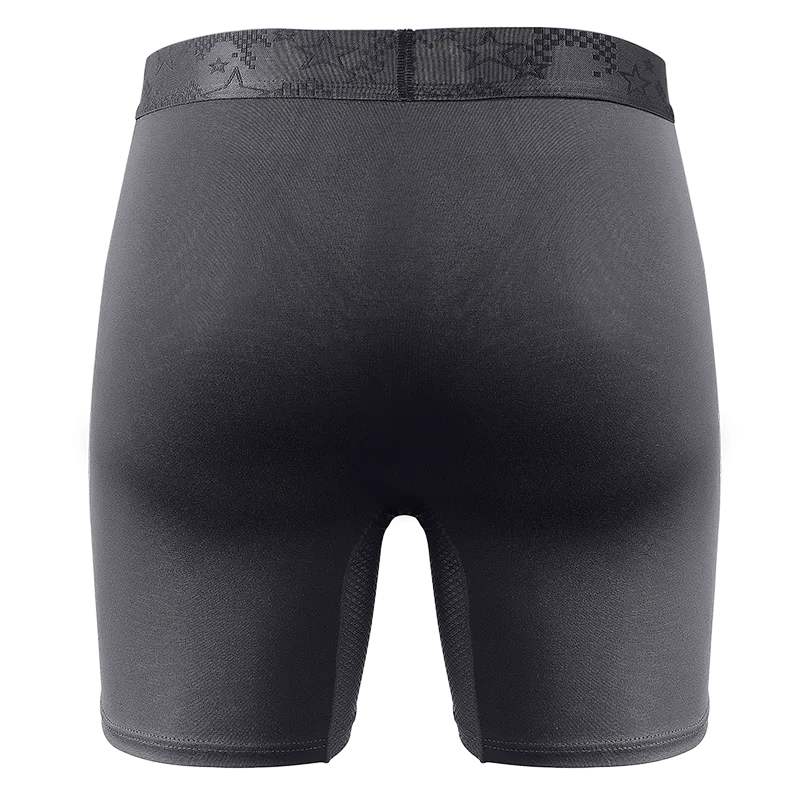 Mens Boxer Briefs 3D Pouch Bracing Cooling Moisture Wicking Underwear Soft Breathable Elastic Waistband Underpants