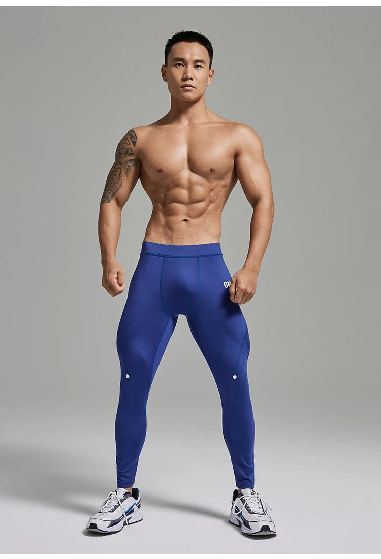 Men's Tight Fitness Running Pants Leggings Back Pockets Plus Size Training Joggers Sweat Trousers