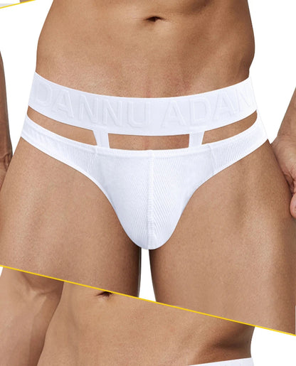 CMENIN Men's Cotton Hollow Crotch High Cut Briefs