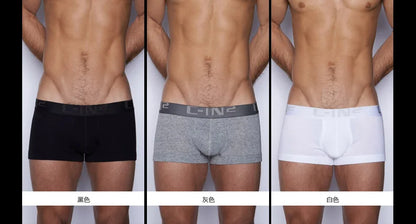 C-IN2 Men's Underwear Solid Color Cotton U Raised Pouch Bag Low-Rise