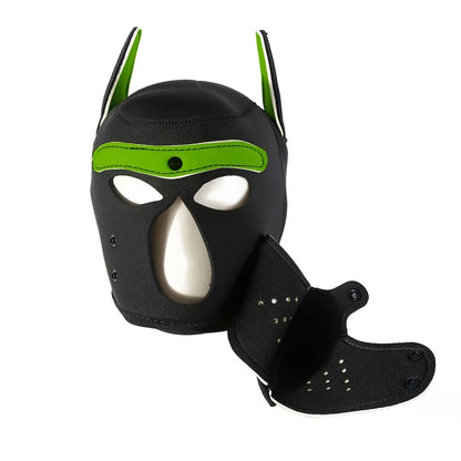 10 Colors Puppy Cosplay Costumes Increase Large Size Padded Rubber Full Head Hood Mask With Ears For Couples Dog Role Play Games