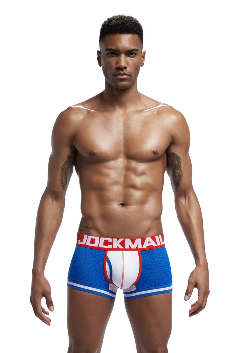 JOCKMAIL Men's Low Waist Breathable Boxer Briefs