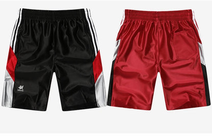 Glossy Pockets Men's Shorts Outdoor Fitness Plus Size Casual Sports Basketball Bottoms