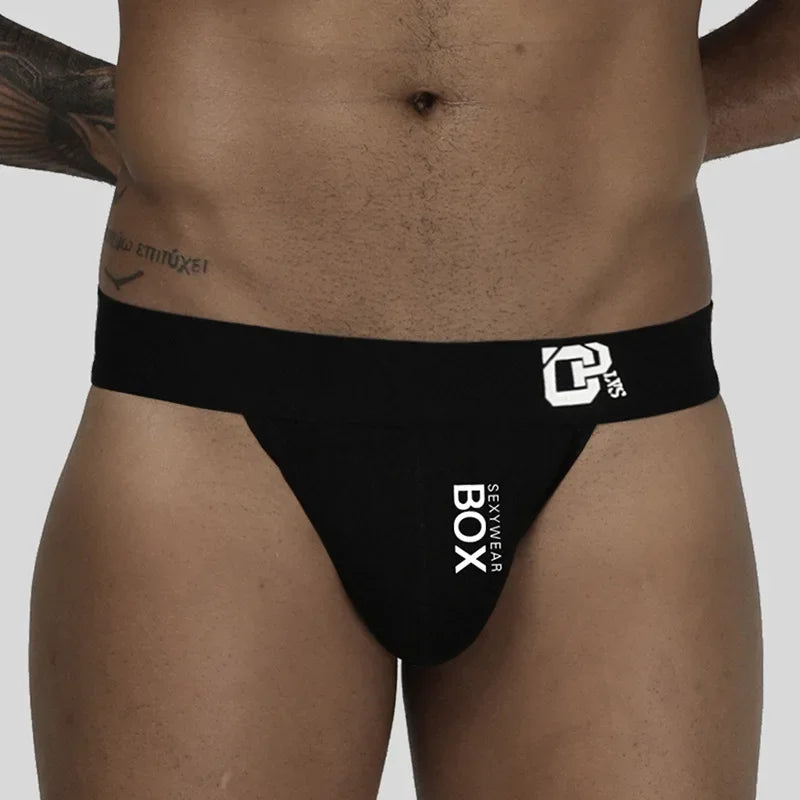 Sexy Men Cotton Jockstraps Athletic Supporter Jocks Bikini G-strings Thong Cuecas Male Panties Briefs Gay Underwear Penis Pouch