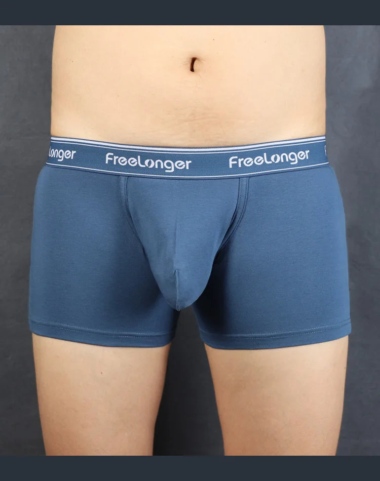 Men Breathable Seamless  U Pouch Boxer Briefs.