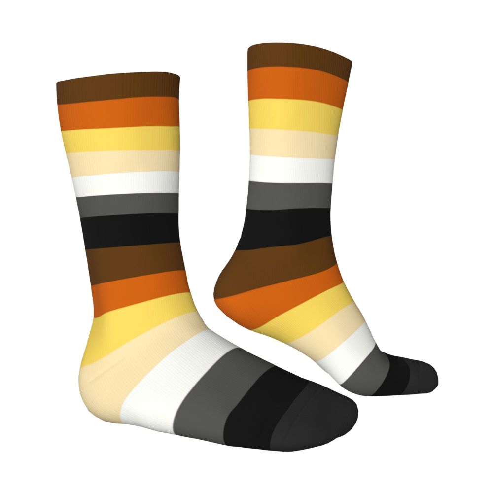 Gay Bear Paw Flag GLBT Mens Crew Socks Unisex Fun LGBT Lesbian Spring Summer Autumn Winter Dress Socks