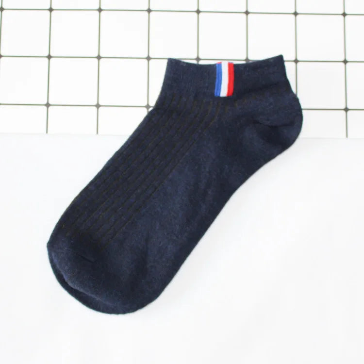 5/1Pairs Men Sports Boat Socks Spring Summer Cotton Sock Breathable Deodorant Short Sock Business Casual Ankle Sock Male Sox