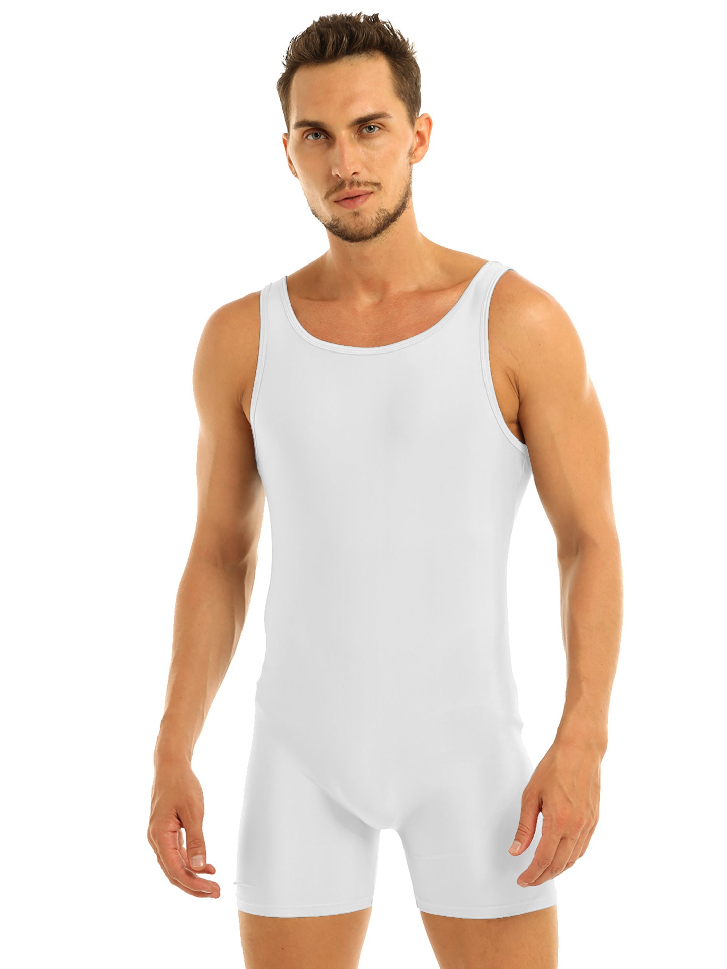 Men's Gymnastics Leotard Swimsuit Sports Body Swim Bodysuit Bodystocking Swimwear Swimming Bathing Suit Unitard Under Clothes