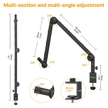 Ulanzi VIJIM LS25 Multifunction Desk Setup Stand Microphone Desktop Stand for Microphone Smartphone Camera Live-streaming