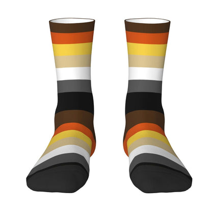 Gay Bear Paw Flag GLBT Mens Crew Socks Unisex Fun LGBT Lesbian Spring Summer Autumn Winter Dress Socks