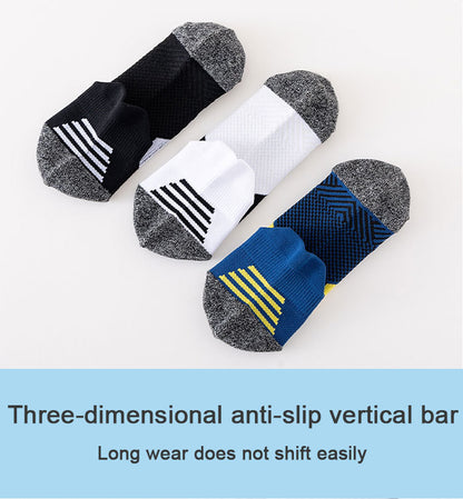 3Pair Professional Fitness Sports Socks Towel Bottom Non-Slip Running Socks Men Women Short Quick-Drying Basketball Training Sox