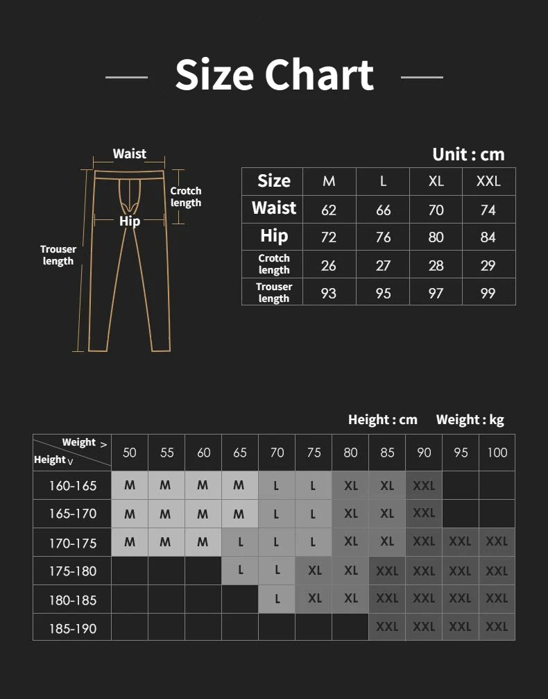 Man Breathable Thermal Underwear Bulge Penis Pouch Long Sexy Underwear Winter Ropa Interior Pantyhose U-Convex Gay Erotic Slips