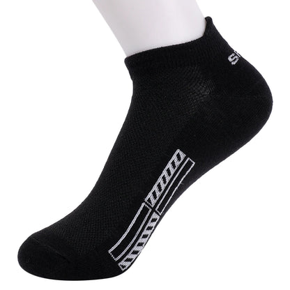 Men Cotton Socks Summer Sports Breathable Ankle Socks High Quality Mesh Casual Athletic Thin Cut Short Plus Size 38-45