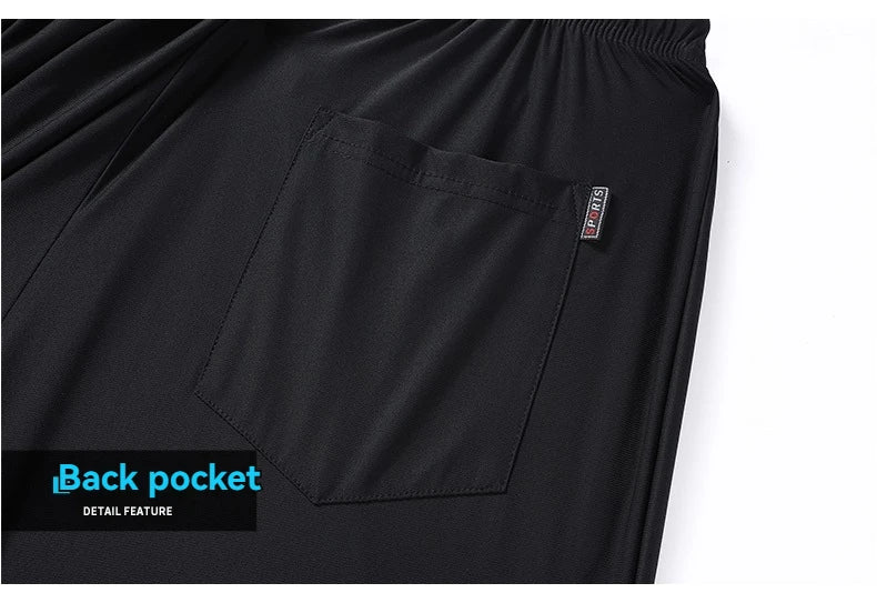 New Ice Silk High Quality Sports Comfortable Pants Sweat-absorbing Quick Drying Breathable Men's Outdoor Running Leisure Pants