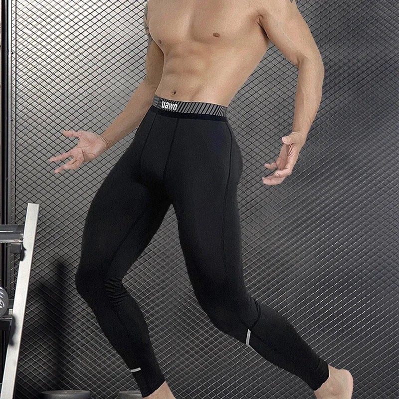 Men Sports Compression Leggings Training