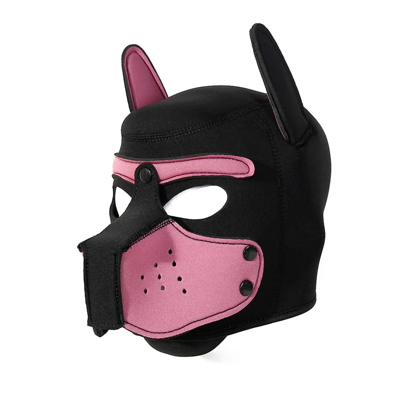 10 Colors Puppy Cosplay Costumes Increase Large Size Padded Rubber Full Head Hood Mask With Ears For Couples Dog Role Play Games