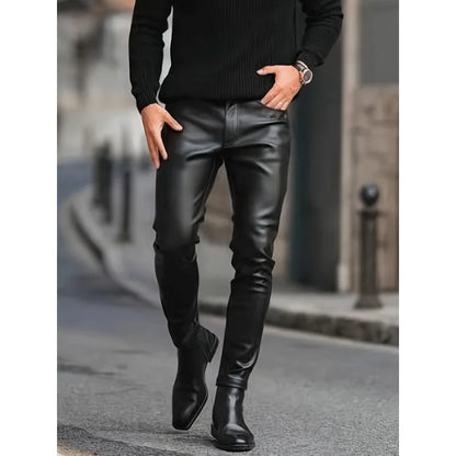 Men's Trendy Slim Cropped Trousers, Business Style Pants, For Summer Daily