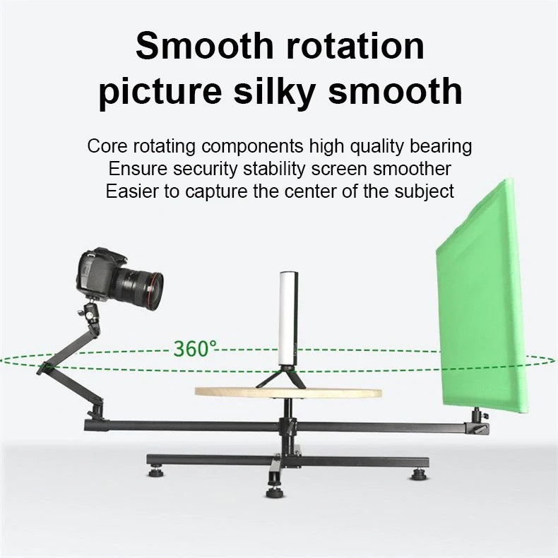 Professional Photography Panoramic Round Turntable 360° Surrounding Rotation Video Shooting Platform Studio Photo Booth