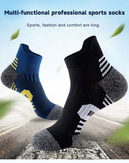 3Pair Professional Fitness Sports Socks Towel Bottom Non-Slip Running Socks Men Women Short Quick-Drying Basketball Training Sox