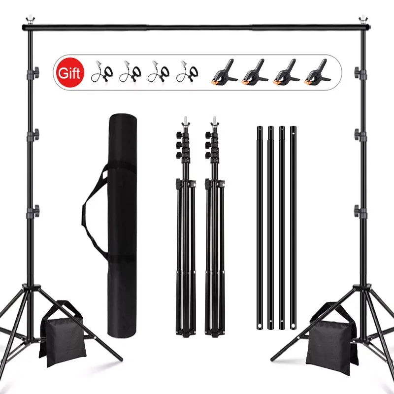 Professional Background Stand 2/2.6x3m Aluminum Alloy Studio Photo Frame Backdrop Stands Support System Photography Accessories