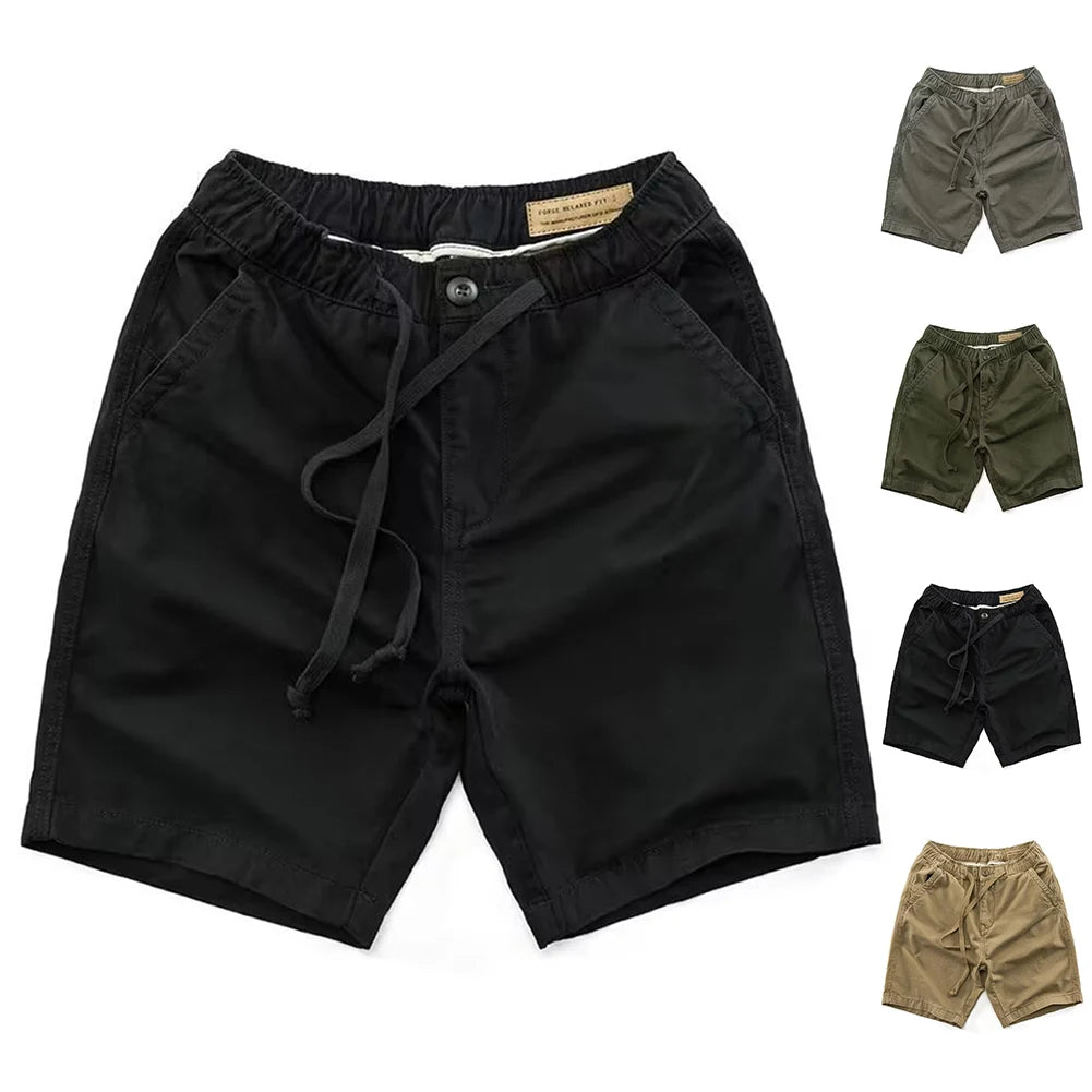 Mens Casual Shorts Loose Sports Running Washed Elastic Waist Drawstring Leisure Comfortable Fashionable Men Boxer Shorts