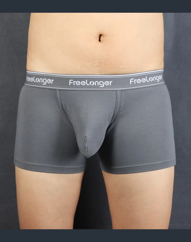 Men Breathable Seamless  U Pouch Boxer Briefs.