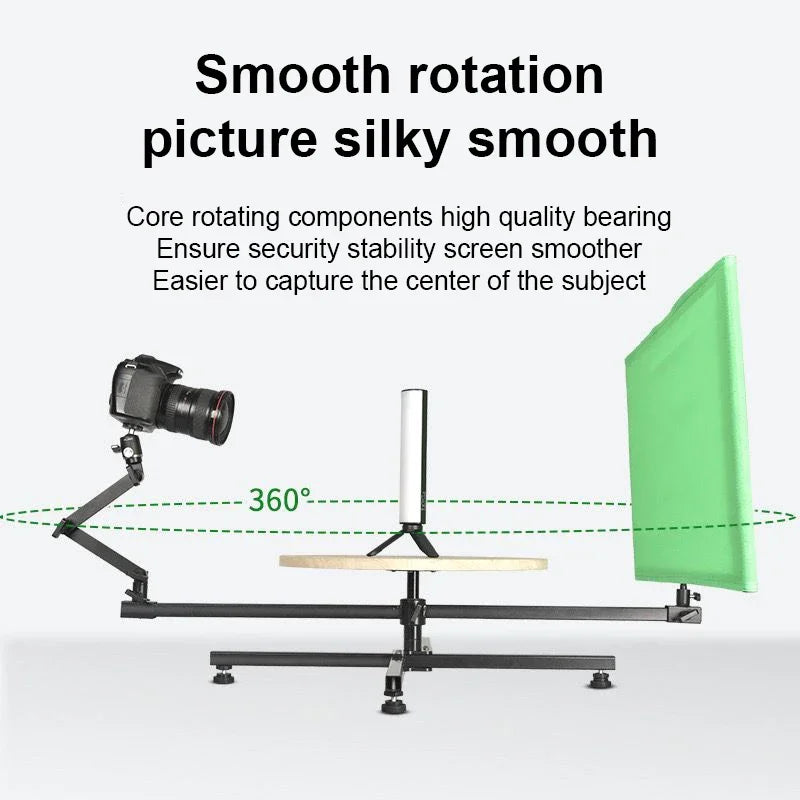 Professional Photography Panoramic Round Turntable 360° Surrounding Rotation Video Shooting Platform Studio Photo Booth