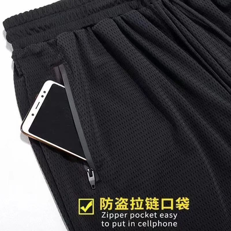 Men's Invisible Zipper Open Crotch Black Underpants Outdoor Sports Mens Plus Size Casual Shorts