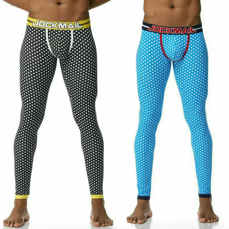 JOCKMAIL Brand Men Long Johns Cotton Printed leggings Thermal Underwear cueca Gay Men Thermo Underwear Long Johns Underpants