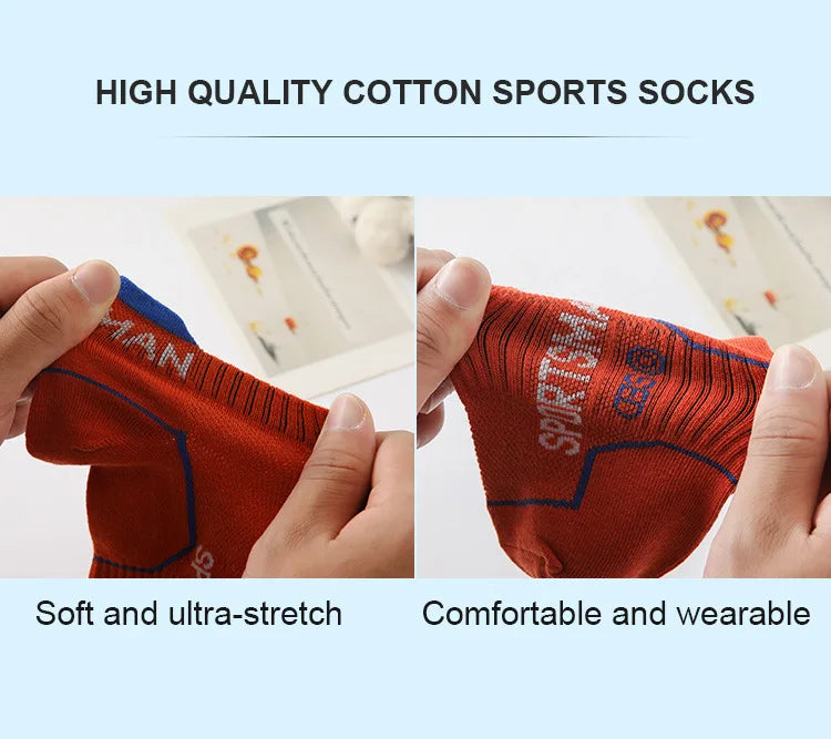 5Pairs/Men's High-quality Cotton Socks Summer Men's Breathable Sports Socks Ankle Socks Casual Thin Style Outdoor Running Socks