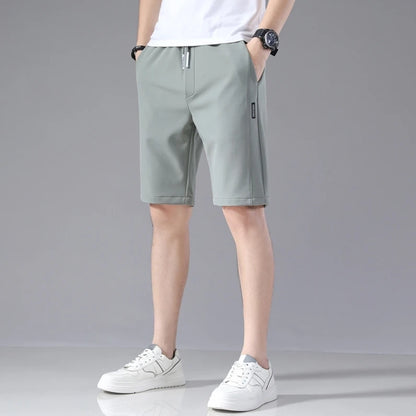 Summer Men Invisible Zipper Open Crotch Shorts Sports Casual Black Plus Size Loose Pants Trousers